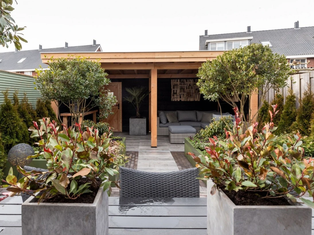 Douglas overkapping, 700 x 300, met achterwand en twee zijwanden, Westwood Vrijbuiter - Afbeelding 6